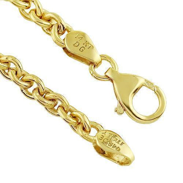 14K Yellow Gold Fancy Chain 3 mm